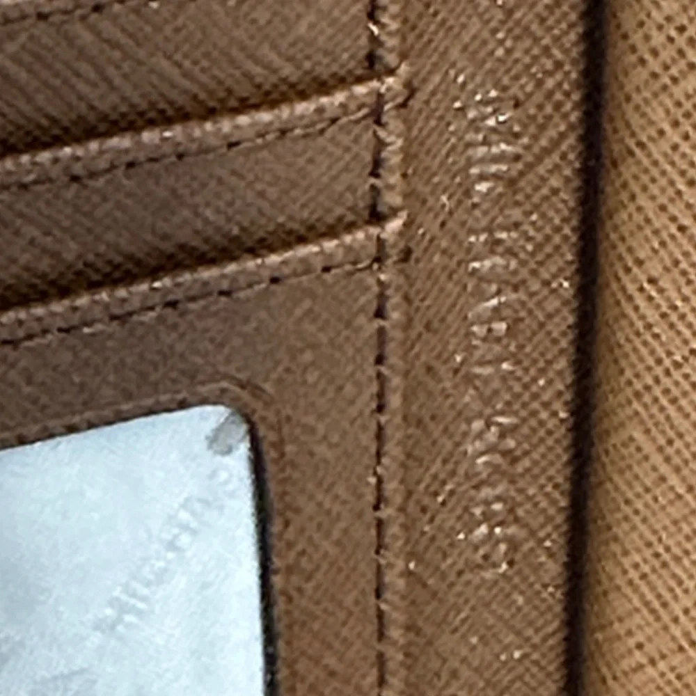 Michael Kors Tan Wallet with Gold Zipper
